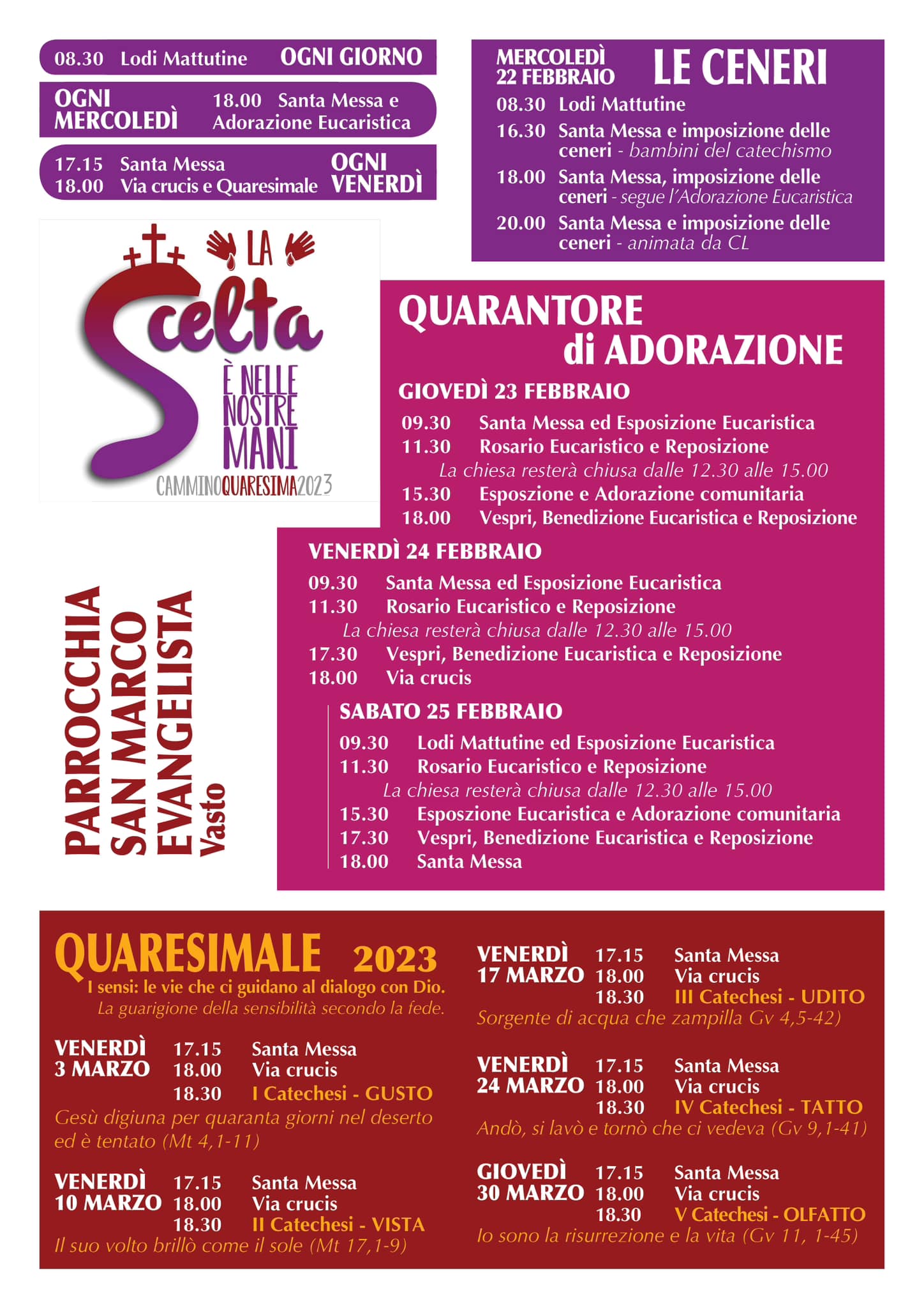 programma quaresima 2023